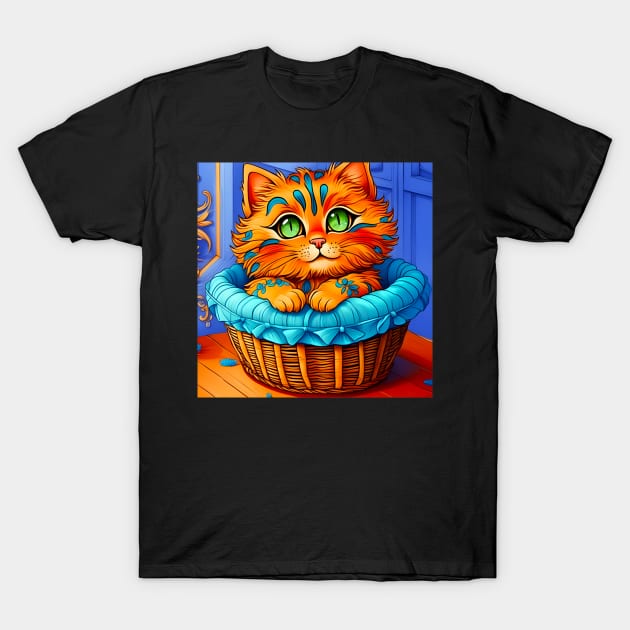 Kitty in a Basket T-Shirt by PaigeCompositor